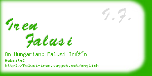 iren falusi business card